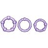 Stay Hard Beaded Cockrings-Purple 3Pk