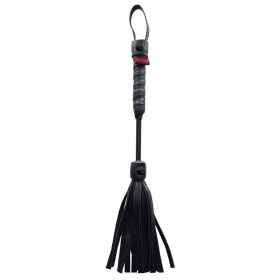 Leather Mini Flogger-Black