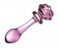 Flower Crystal Glass Anal Plug Masturbation Sex Toys For Women Men Butt Plug Adult Products Pink Prostate Massager Anal Sex Toys - 2