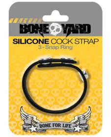 Boneyard Silicone Cock Strap Black - TCN-RTBY0300