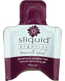 Sliquid organics natural lubricating gel - .17 oz pillow - TCN-6701-24P