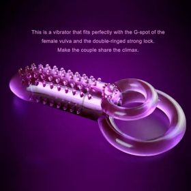 Penis Vibrating Ring Clitoris Stimulator Vibrator Erotic adult - purple