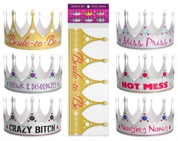 Bride To Be Party Crowns 6 Pack - KHENVS18