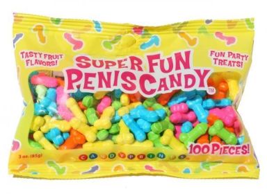 Super Fun Penis Candy 100 Pieces Fruit Flavors 3oz - CAP688