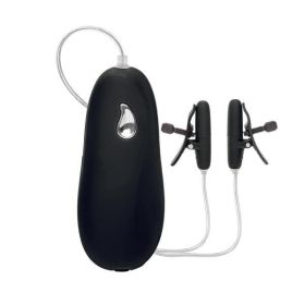 Nipple Play Teasers Vibrating Heated Nipple Clamps Black - SE259905