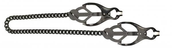 Black Butterfly Nipple Clamps With Chain - SPF53