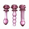 Flower Crystal Glass Anal Plug Masturbation Sex Toys For Women Men Butt Plug Adult Products Pink Prostate Massager Anal Sex Toys - 1