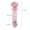 Flower Crystal Glass Anal Plug Masturbation Sex Toys For Women Men Butt Plug Adult Products Pink Prostate Massager Anal Sex Toys - 2