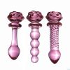 Flower Crystal Glass Anal Plug Masturbation Sex Toys For Women Men Butt Plug Adult Products Pink Prostate Massager Anal Sex Toys - 3