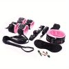 BDSM Bondage Set; Erotic Bed Games; Adults Handcuffs; Nipple Clamps; Whip Spanking Anal Plug Vibrator SM Kit; Sex Toys For Couples - Red