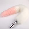 Metal Feather Anal Toys Fox Tail Anal Plug Erotic Anus Toy Butt Plug Sex Toys for Woman and Men Sexy Butt Plug Adult Accessories - gray